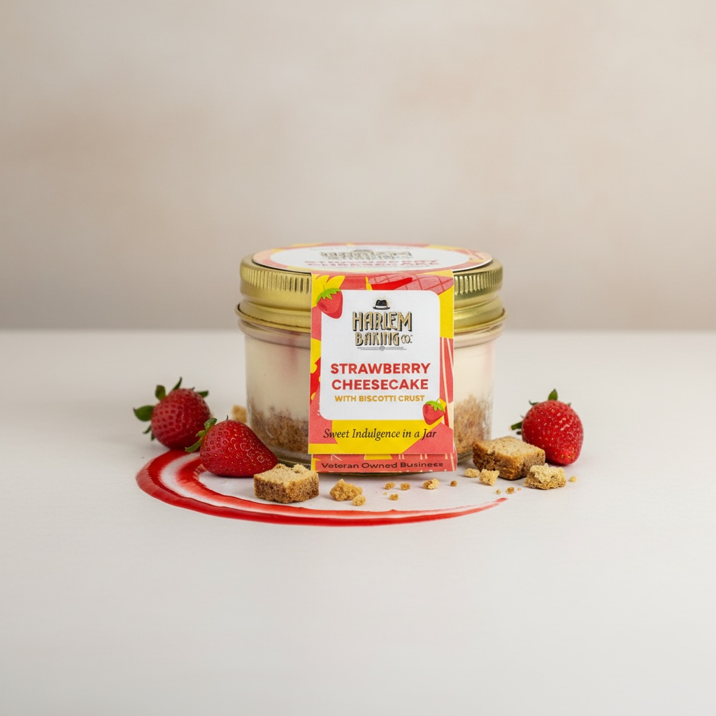 Strawberry Cheesecake with Biscotti Crust