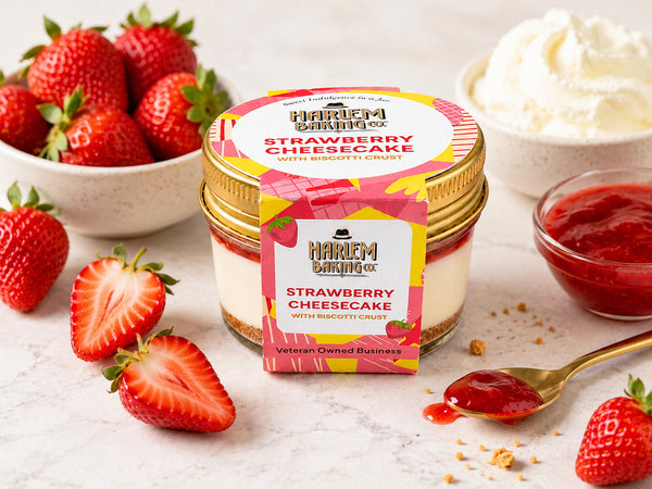 Strawberry Cheesecake with Biscotti Crust