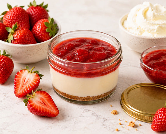 Strawberry Cheesecake with Biscotti Crust